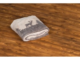 Noname Плед из флиса Новогодний светящийся, бежевый