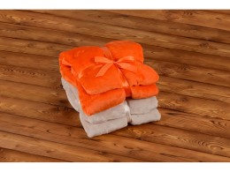 Noname Плед мягкий флисовый Fancy, оранжевый