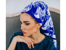Русские в моде Платок Гжель