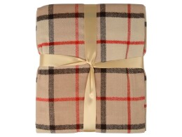 Noname Плед акриловый в клетку Tartan, бежевый