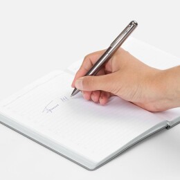 Open Ручка шариковая Scribo, серо-стальная