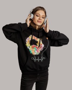 CoolColor Толстовка Feel The Beat, черная