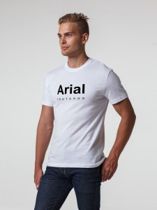 Соль Футболка Arial обитания, белая