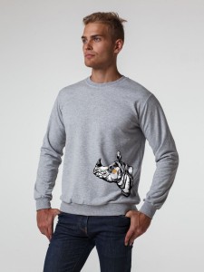 Принтэссенция Толстовка NosoRock, серый меланж