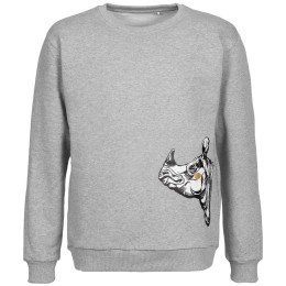 Принтэссенция Толстовка NosoRock, серый меланж