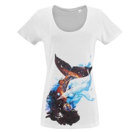 Принтэссенция Футболка женская «Гиганты Вселенной», белая