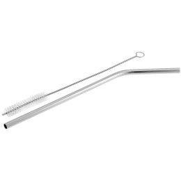 Разное Набор Mellow, с изогнутой трубочкой, серебристый