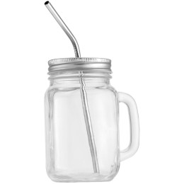 Разное Набор Mellow, с изогнутой трубочкой, серебристый