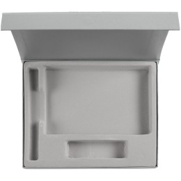 Разное Коробка Doc под блокнот, аккумулятор и ручку, серебристая