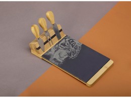 Noname Набор для сыра из сланцевой доски и ножей Bamboo collection "Taleggio"