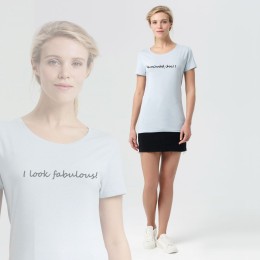 Ловец слов Футболка женская I Look Fabulous, голубая