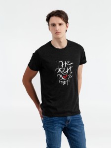 Соль Футболка «Нежен», черный меланж