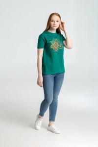 CoolColor Футболка «Узор», зеленая