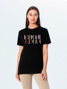 Ловец слов Футболка Human, черная