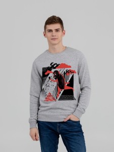 Принтэссенция Свитшот «Преодолень», серый меланж