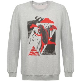 Принтэссенция Свитшот «Преодолень», серый меланж