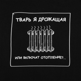Соль Толстовка «Тварь я дрожащая...», черная