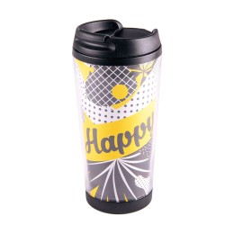 Happy gifts Термокружка PLAN; 350 мл; пластик; полиграфическая вставка