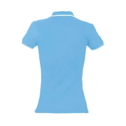 Textile Поло "Practice Women" голубой с белым_S, 100% х/б, 270г/м2