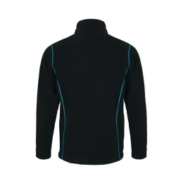 Textile Толстовка "Nova Men", черная с ярко-голубым_L, 100% полиэстер, флис, 200г/м2