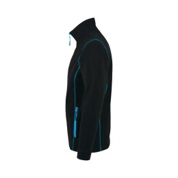 Textile Толстовка "Nova Men", черная с ярко-голубым_L, 100% полиэстер, флис, 200г/м2