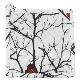 Happy gifts Подарочный набор для кухни "Снегири",хлопок 100%, передник и прихватки