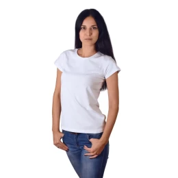 Textile Футболка женская "Ритейл" белый_S, 92% хлопок 8% лайкра, 160 г/м2