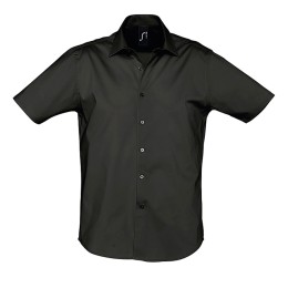 Textile Рубашка мужская "Broadway", черный_S, 97% х/б, 3% п/э, 140г/м2
