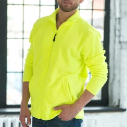 Textile Толстовка мужская флисовая "COPENHAGEN" ,желтый неон, S, 100% полиэстер, 185 г/м2