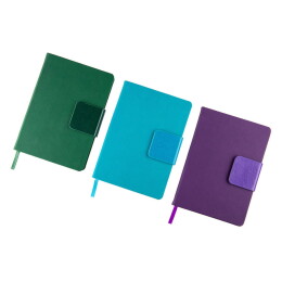 Happy gifts Ежедневник недатированный Stevie, А5, зеленый, кремовый блок, без обреза