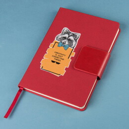 Happy gifts Ежедневник недатированный Stevie, А5, зеленый, кремовый блок, без обреза