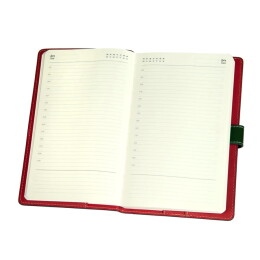 Happy gifts Ежедневник-портфолио недатированный Holder, А5, зеленый/красный, кремовый блок, без обреза