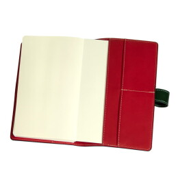 Happy gifts Ежедневник-портфолио недатированный Holder, А5, зеленый/красный, кремовый блок, без обреза