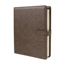 Happy gifts Ежедневник недатированный Coach, B5, коричневый, кремовый блок, подарочная коробка