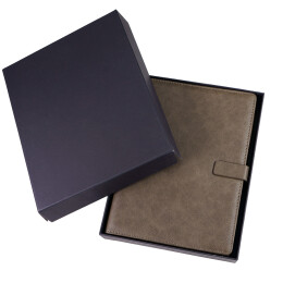 Happy gifts Ежедневник недатированный Coach, B5, коричневый, кремовый блок, подарочная коробка