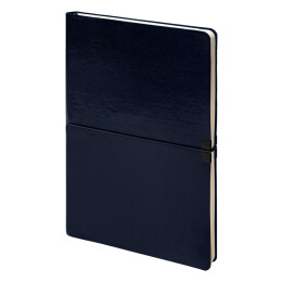 Happy gifts Ежедневник недатированный Save , A5, темно-синий, рециклированная кожа, кремовый блок, подарочная к