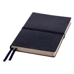 Happy gifts Ежедневник недатированный Save , A5, темно-синий, рециклированная кожа, кремовый блок, подарочная к