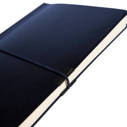 Happy gifts Ежедневник недатированный Save , A5, темно-синий, рециклированная кожа, кремовый блок, подарочная к