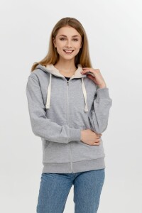 Molti Толстовка на молнии Kulonga Sherpa, серый меланж