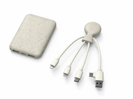 Xoopar Портативное зарядное устройство BioPack c кабелем Mr. Bio, 5000 mAh