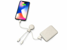 Xoopar Портативное зарядное устройство BioPack c кабелем Mr. Bio, 5000 mAh