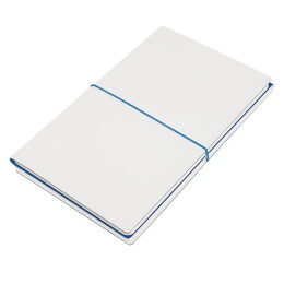 Happy gifts Набор подарочный SILENT-ZONE: бизнес-блокнот, ручка, наушники, коробка, стружка, бело-синий