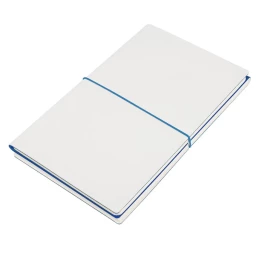 Happy gifts Набор подарочный SILENT-ZONE: бизнес-блокнот, ручка, наушники, коробка, стружка, бело-синий