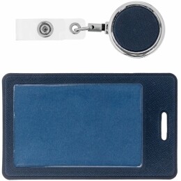 сделано в России Чехол для пропуска с ретрактором Devon, синий