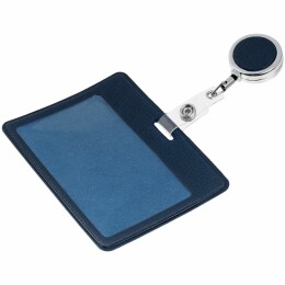 сделано в России Чехол для карточки с ретрактором Devon, синий