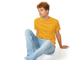 US Basic Футболка "Heavy Super Club" мужская, золотисто-желтый