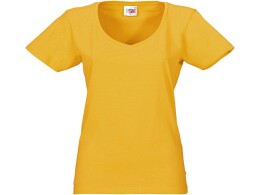 US Basic Футболка "Heavy Super Club" женская с V-образным вырезом, золотисто-желтый