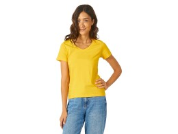 US Basic Футболка "Heavy Super Club" женская с V-образным вырезом, золотисто-желтый