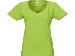 US Basic Футболка "Heavy Super Club" женская с V-образным вырезом, зеленое яблоко