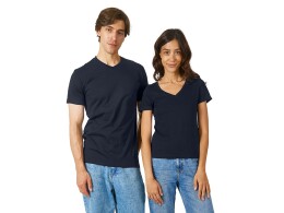 US Basic Футболка "Heavy Super Club" женская с V-образным вырезом, темно-синий